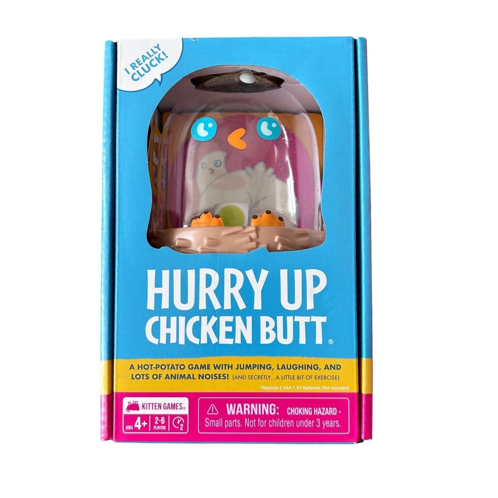 Hurry‎ Up Chicken Butt Hot Potato Party Game Kitten Games Fun Family Game NWT